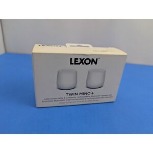 Lexon Twin Mino+ Portable Bluetooth Speaker w/ Microphone Selfie Remote - White
